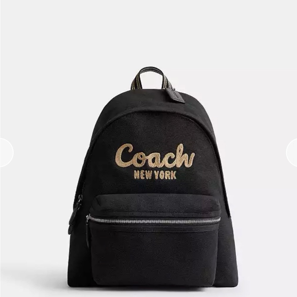 💎 Coach Black Denim Backpack